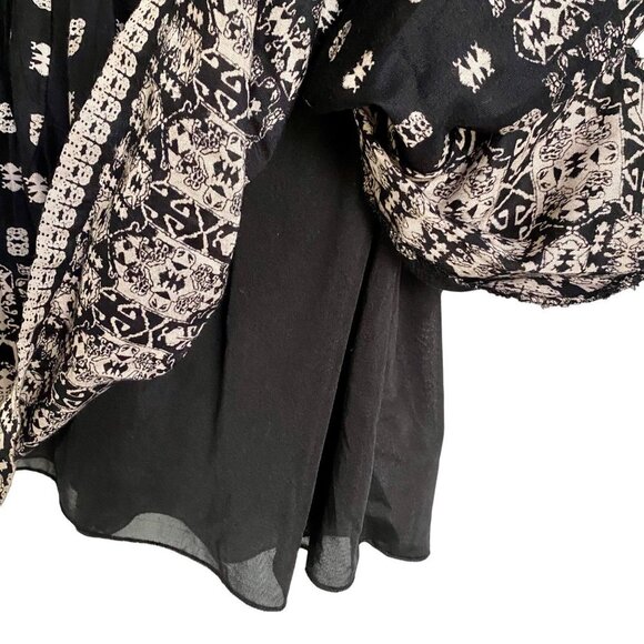 Japna Black and White Lined Mini Skirt With Pockets Medium - Picture 5 of 7